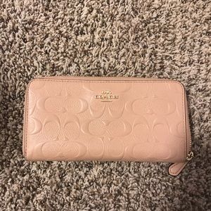 Nude/Light Pink Coach Wallet